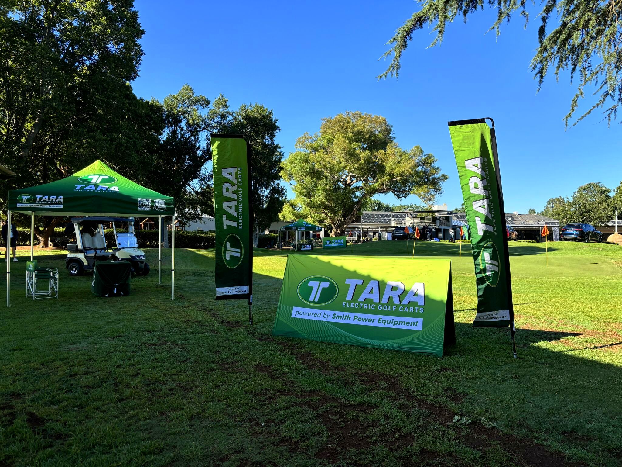 tara golf cart on golf course in South Africa