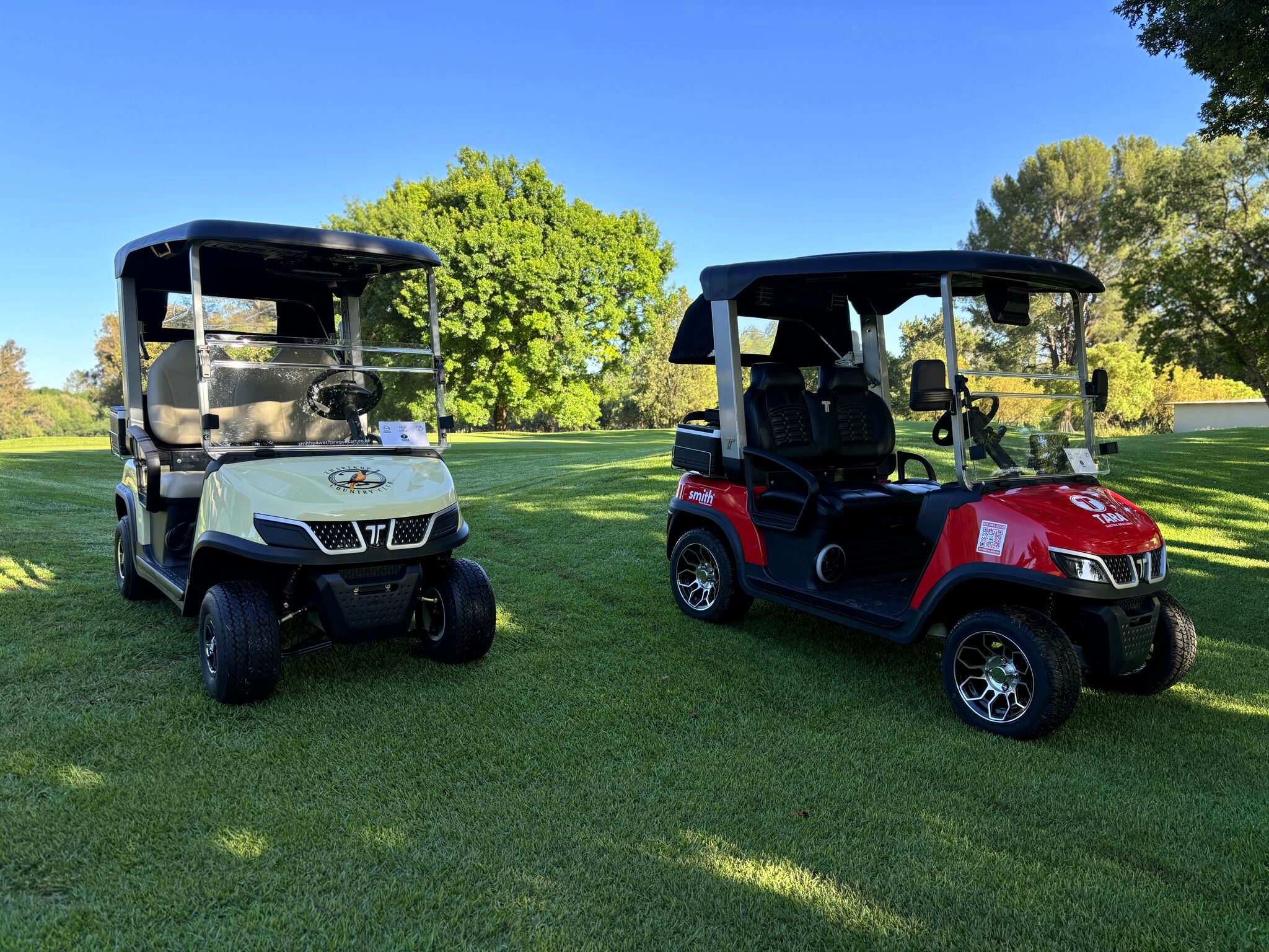 tara golf cart on golf course in South Africa